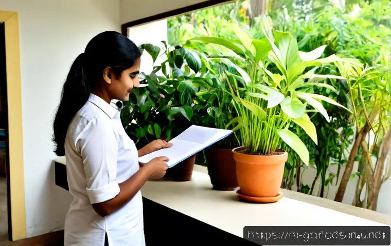 Home 17 원예디자이너 취업 시장 분석 - Photorealistic career consultation scene in a modern Indian horticulture studio, a young Indian gard...